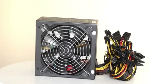Power supply for mining farm Video stock 87042698
