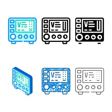 Power supply range electrical engineer color icon vector Stock Illustration