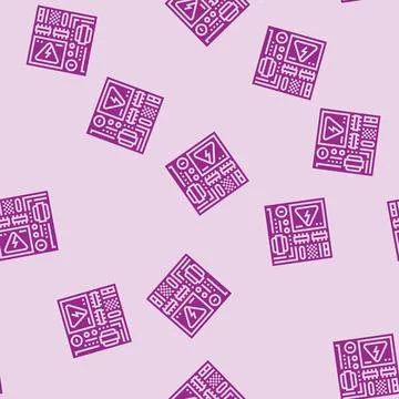 Power supply section board glyph seamless pattern イラスト素材