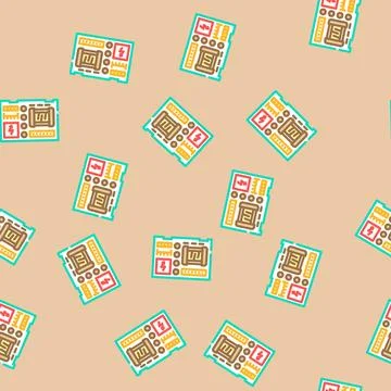Power supply section board vector seamless pattern Illustrazione stock