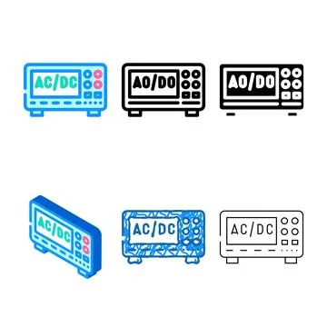 Power supply tool work color icon vector clean Illustrazione stock