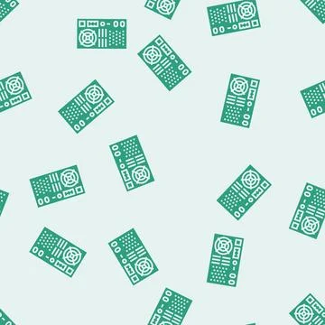 Power supply tool work glyph seamless pattern Stock Illustration