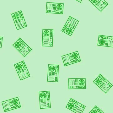 Power supply tool work line seamless pattern Stock Illustration