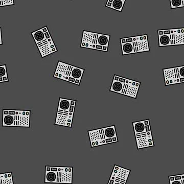 Power supply tool work vector seamless pattern Stock Illustration