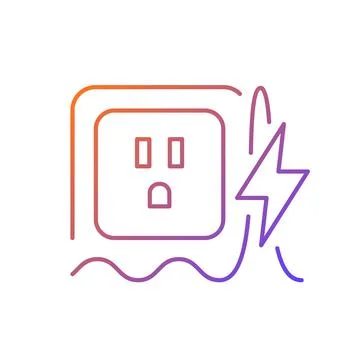 Power surge gradient linear vector icon Stock-Illustration
