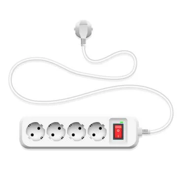 Power surge protector. Vector illustration. 스톡 일러스트