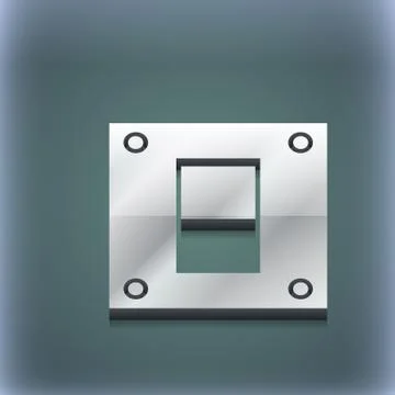 Power switch icon symbol. 3D style. Trendy, modern design with space for your te Ilustração Stock