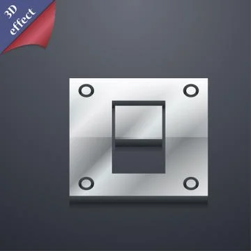 Power switch icon symbol. 3D style. Trendy, modern design with space for your te Ilustração Stock