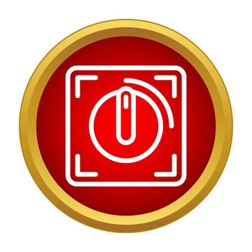 Power switch knob control user interface icon Illustrazione stock