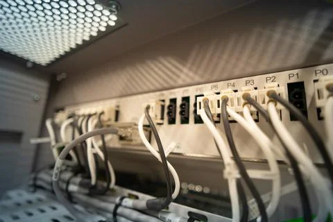 Power system wiring with terminal socket industry Stock Photos