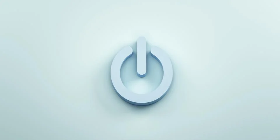 Power On Off Technology . 3D Render illustration Stock Illustration