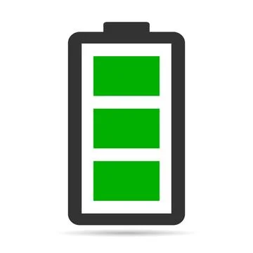 Power technology shadow icon, battery web shape design, energy level vector i Stock Illustration