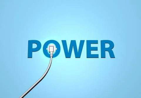 Power text Stock Illustration
