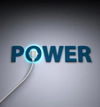 Power text Stock Illustration