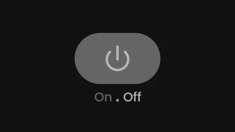 Power On Off Toggle Switch UI Stock Footage 335576682