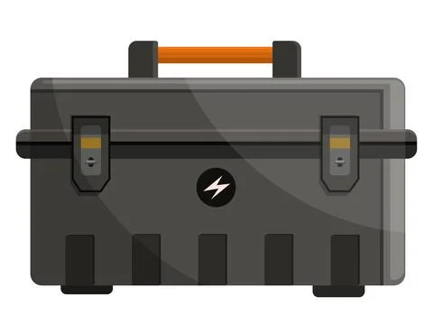 Power Tool Box and Electrical Flat icons. Stock Illustration