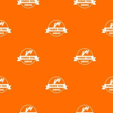 Power tool car pattern vector orange Stock Illustration