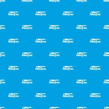 Power tool drill pattern seamless blue Stock Illustration