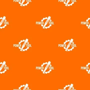 Power tool factory pattern vector orange Stock Illustration