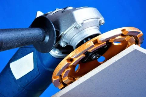 Power tool grindingdiamond machining of the material. Stock Photos