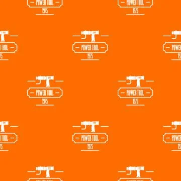 Power tool pattern vector orange Stock Illustration