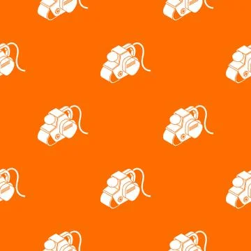 Power tool pattern vector orange Stock Illustration