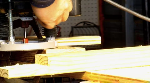 Power tool router close up 03 Stock Footage