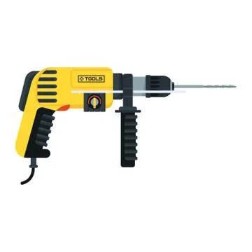 Power tools hammer drill Illustrazione stock