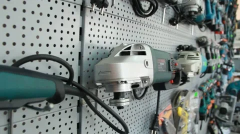 Power tools in the shop Stock Footage 51298335