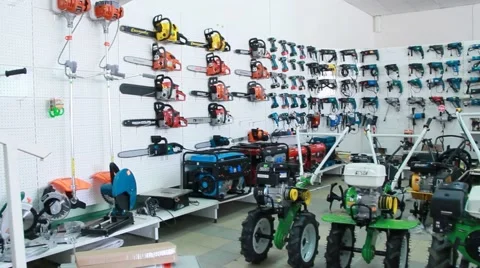 Power tools in the shop - review Stock Footage 51298435