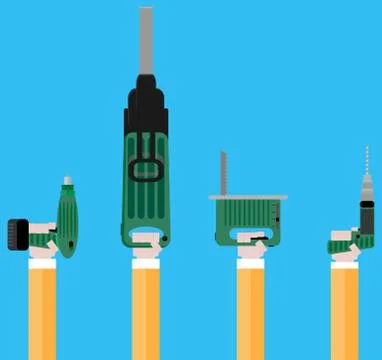 Power tools in your hand Stock Illustration