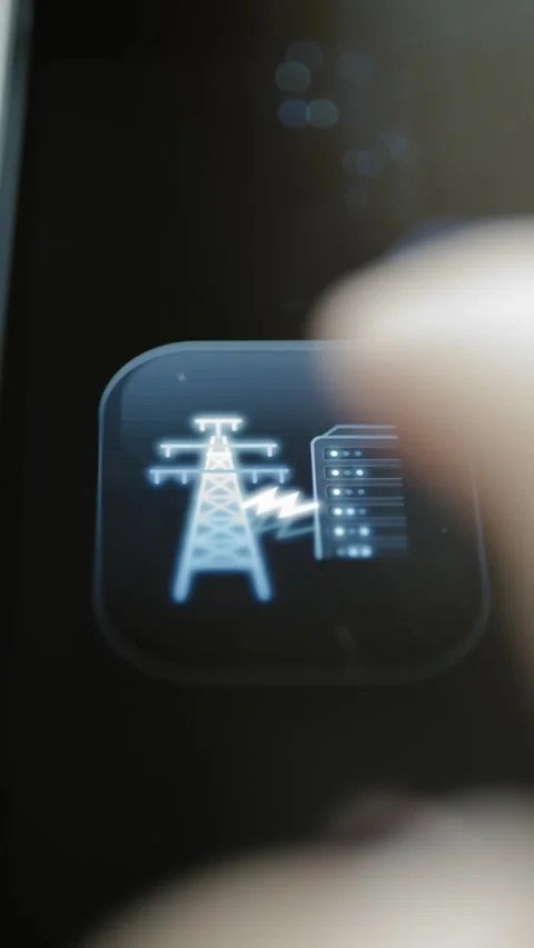 Power tower and server rack share one tile Stock Footage 344848903