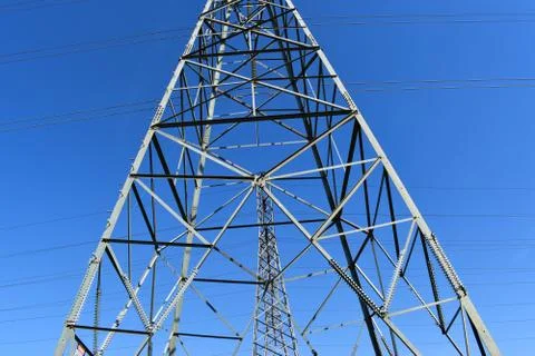 Power tower centered Stock Photos