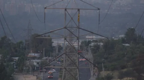 Power Tower city Stock Footage 46445343