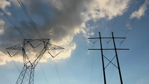 Power towers Stock Footage 11019708