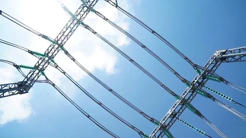 Power transformer distributive plant Stock Footage 89226323