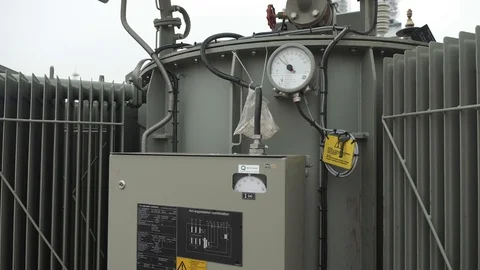Power transformer that is not put into operation Video stock 129624830