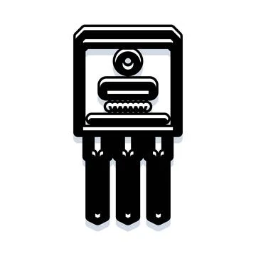 Power transistor providing electronic circuit control solution Stock Illustration