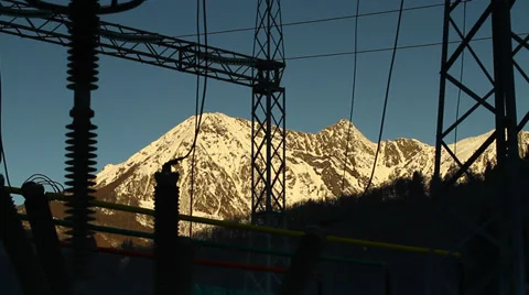 Power transmission line Stock Footage 30318112