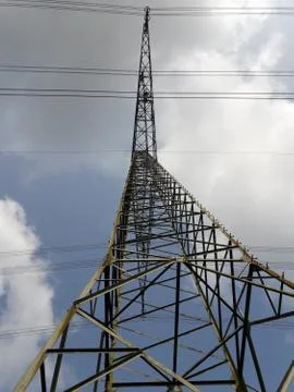 Power transmission support. Stock Photos