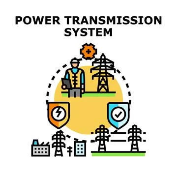 Power transmission system planning network infrastructure Stock Illustration