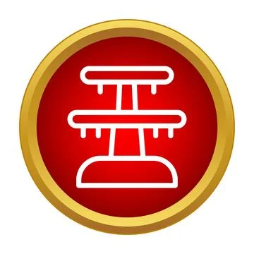 Power transmission tower icon representing electricity infrastructure Stock Illustration