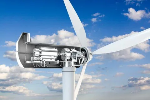 Power turbine mechanical section Stock Illustration