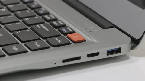 Power up the ultrabook Stock Footage 37140161