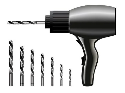 Power vector drills Illustrazione stock