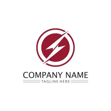 The power vector, flash ogo and thunderbolt and icon electricity illustrati.. 스톡 일러스트
