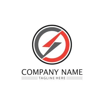 The power vector, flash ogo and thunderbolt and icon electricity illustrati.. Illustrazione stock