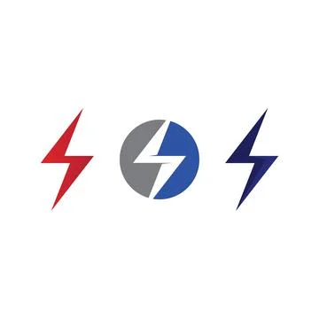 The power vector, flash ogo and thunderbolt and icon electricity illustrati.. Stock Illustration