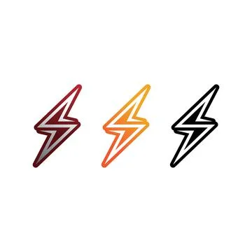The power vector, flash ogo and thunderbolt and icon electricity illustrati.. Illustrazione stock