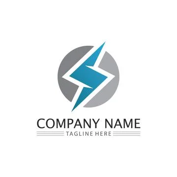 The power vector, flash ogo and thunderbolt and icon electricity illustrati.. Illustrazione stock
